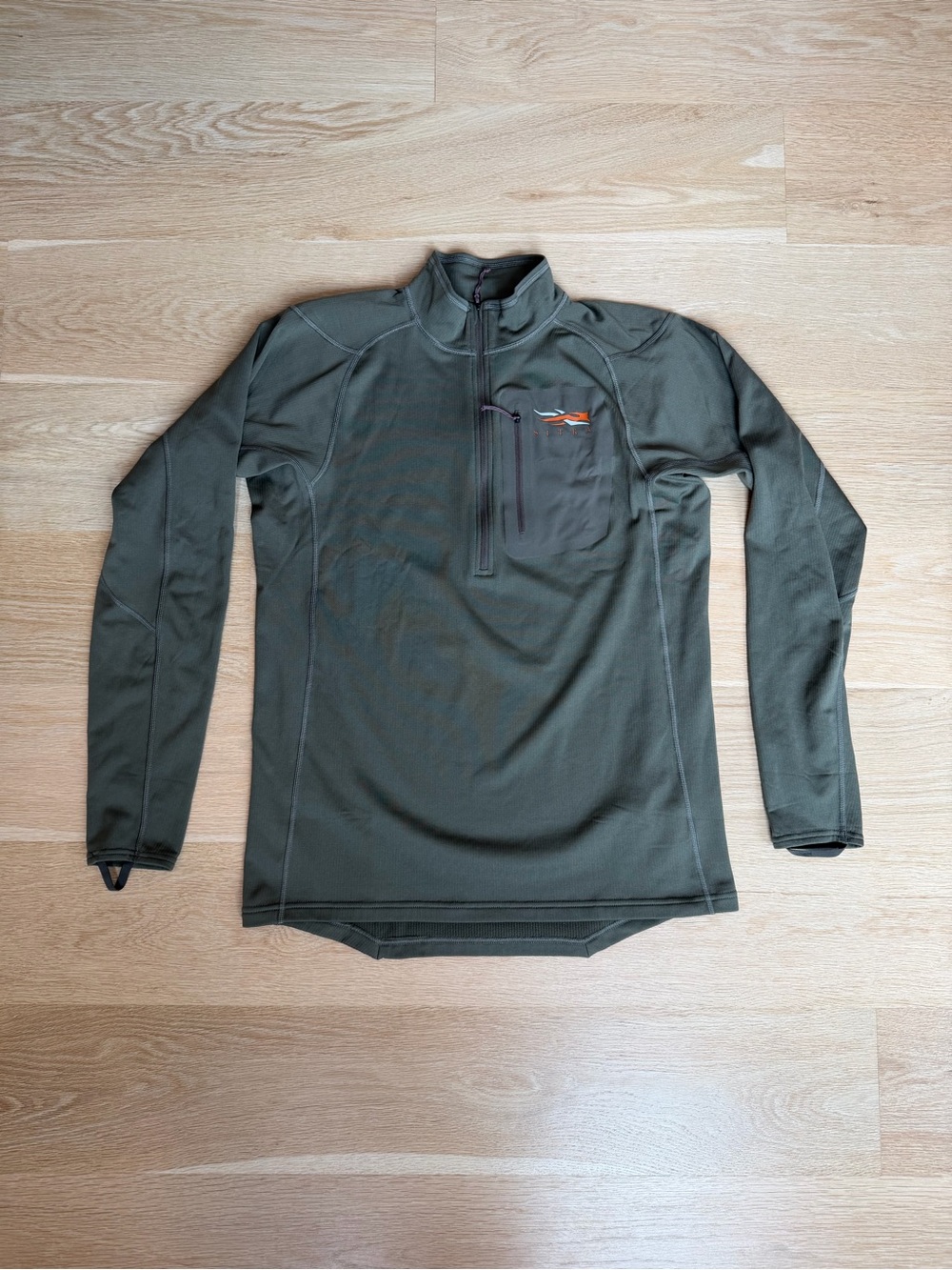 Sitka Men’s Midweight Core Zip T Longsleeve Olive Green Large Tall